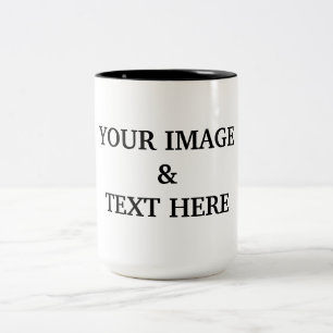 Personalized Custom Your Own Photo Two-Tone Coffee Mug
