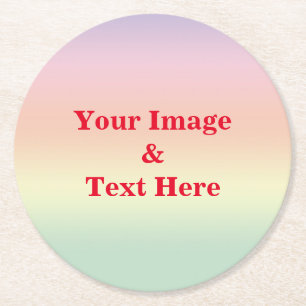 Personalized Custom Your Own Photo Wooden Round Paper Coaster