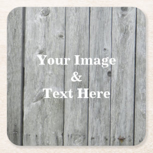 Personalized Custom Your Own Photo Wooden Square P Paper Coaster