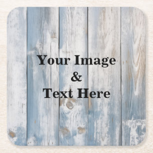 Personalized Custom Your Own Photo Wooden Square P Paper Coaster