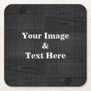 Personalized Custom Your Own Photo Wooden Square P Square Paper Coaster