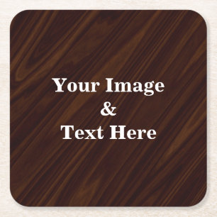 Personalized Custom Your Own Photo Wooden Square Paper Coaster