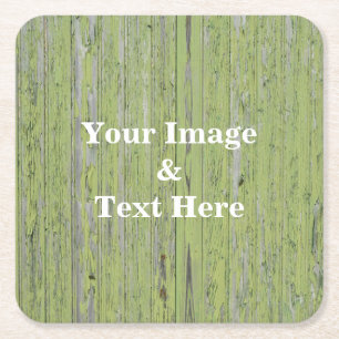 Personalized Custom Your Own Photo Wooden Square Paper Coaster