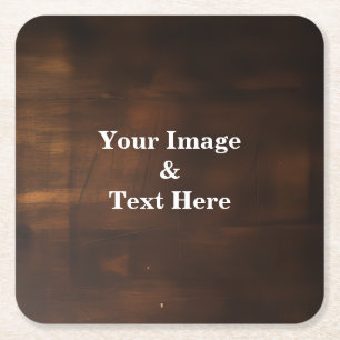 Personalized Custom Your Own Photo Wooden Square Paper Coaster