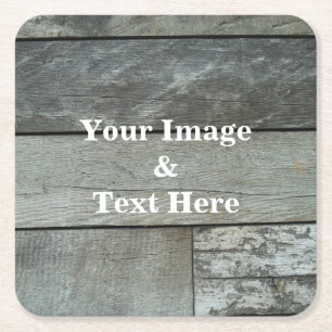 Personalized Custom Your Own Photo Wooden Square Paper Coaster