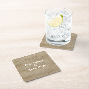 Personalized Custom Your Own Photo Wooden Square Paper Coaster