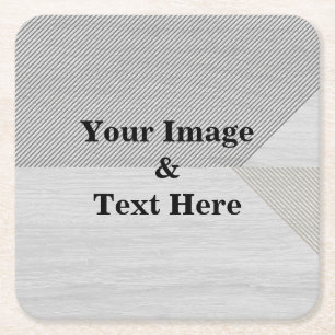 Personalized Custom Your Own Photo Wooden Square Paper Coaster