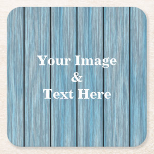 Personalized Custom Your Own Photo Wooden Square Paper Coaster