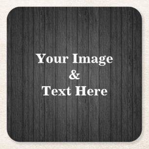 Personalized Custom Your Own Photo Wooden Square Paper Coaster