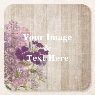 Personalized Custom Your Own Photo Wooden Square Paper Coaster