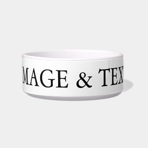 Personalized Custom Your Own PhotoCeramic Pet Bowl