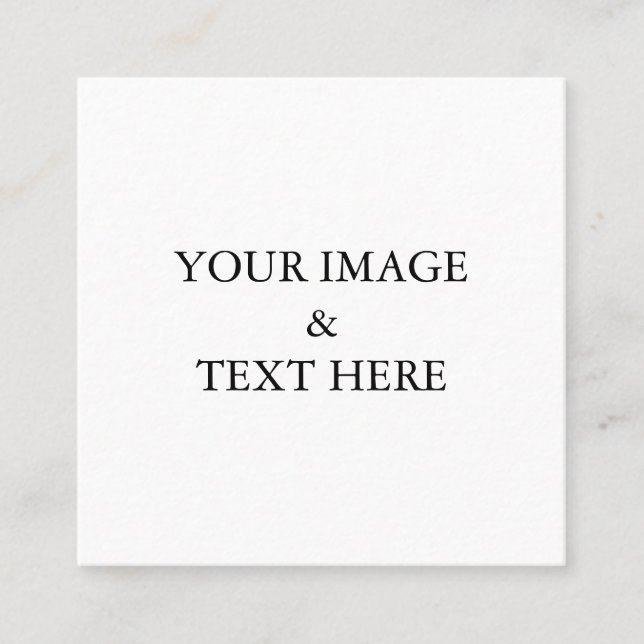 Personalized Custom Your Own Text Square Business Card (Front)