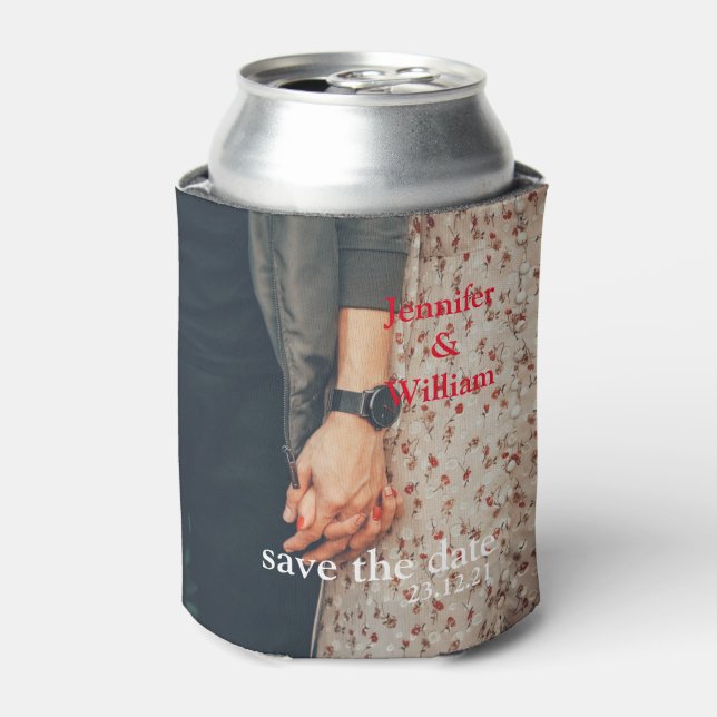 Personalized Custom Your Own Wedding Photo Can Coo Cooler (Can Front)