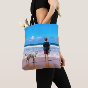 Personalized Custom Your Pet Photo Tote Bag