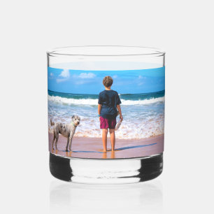 Personalized Custom Your Pet Photo Whiskey Glass
