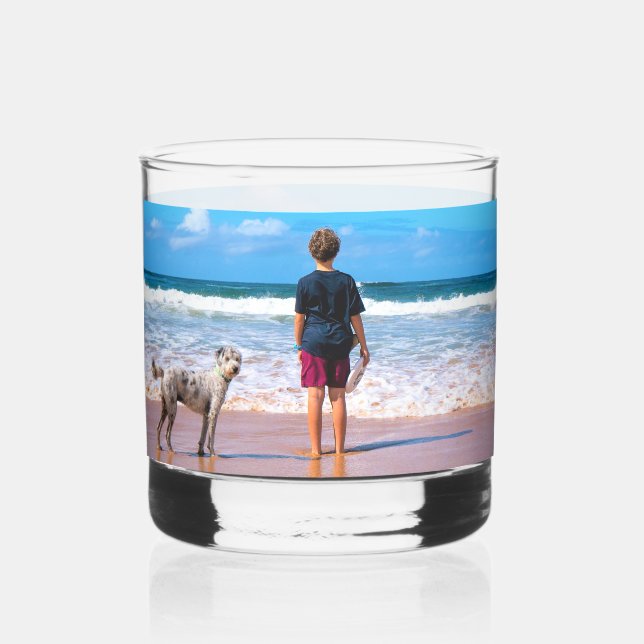 Personalized Custom Your Pet Photo Whiskey Glass (Left)