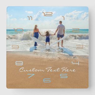 Personalized Custom Your Photo and Text Clock
