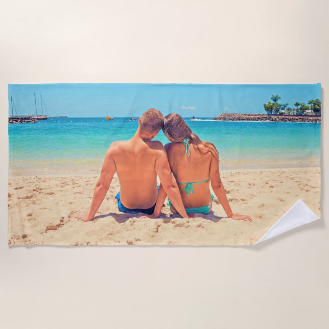 Personalized Custom Your Photo Beach Towel (Front)