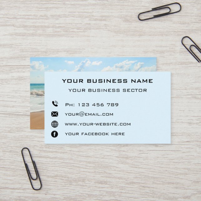 Personalized Custom Your Photo Business Card (Front/Back In Situ)