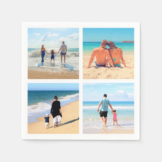 Personalized Custom Your Photo Collage Napkins (Front)