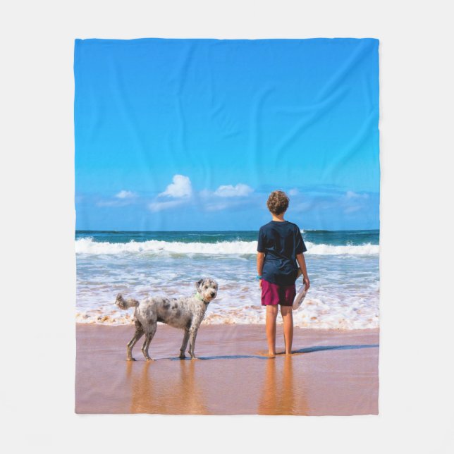 Personalized Custom Your Photo Fleece Blanket (Front)