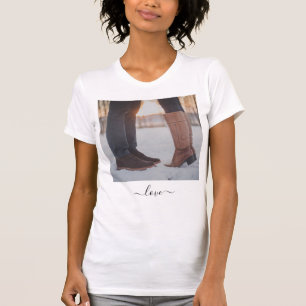 Personalized Custom Your Photo T-Shirt Text - Love