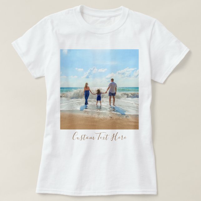 Personalized Custom Your Photo T-Shirt with Text (Design Front)
