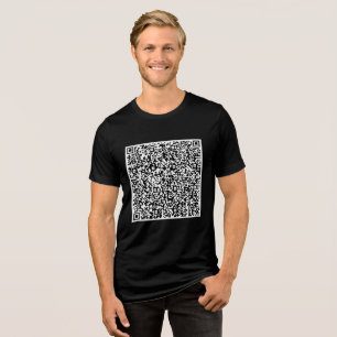 Personalized Custom Your QR Code Scan Info Funny Tri-Blend Shirt
