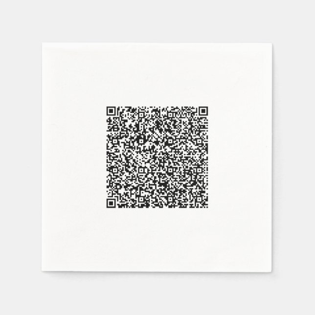 Personalized Custom Your QR Code Scan Info Napkins (Front)