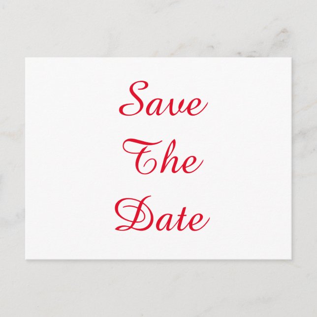 Personalized Custom Your Wedding Save The Date Announcement Postcard (Front)