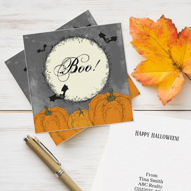 Personalized Customer Halloween Pop By Card (Personalized Business Pop By Enclosure Cards)