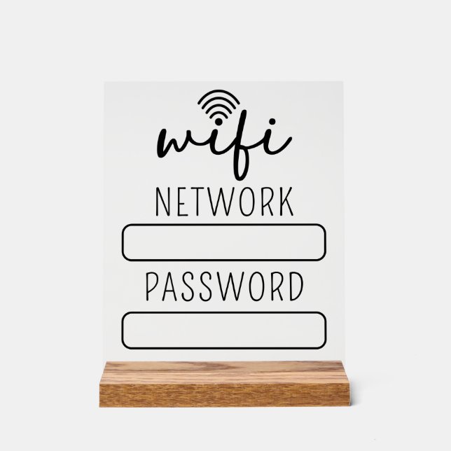 Personalized Customer Wifi Account Sign (Recto)