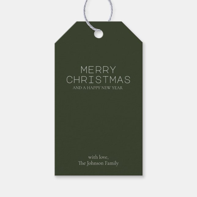 Personalized/Customizable Christmas Gift Tag (Front)
