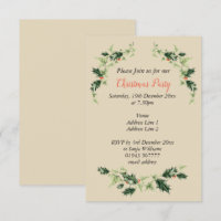 Personalized, Customizable Holly and Ivy Christmas