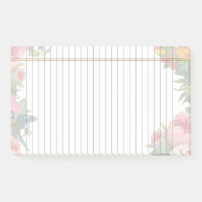 Personalized Customizable Lined Notebook Paper Pos Post-it Notes (Front)