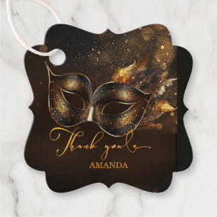 Personalized Customizable Masquerade Favour Tag