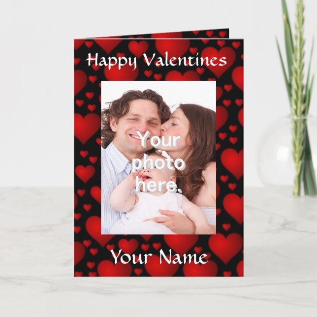 Personalized customizable Valentine's day Holiday Card (Front)