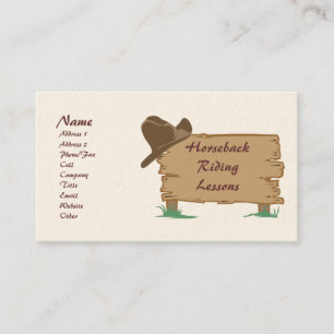 Personalized Customizable Western Style Biz Cards