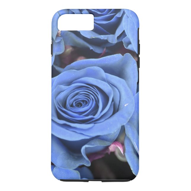 Personalized Customize Blue Roses Case-Mate iPhone Case (Back)