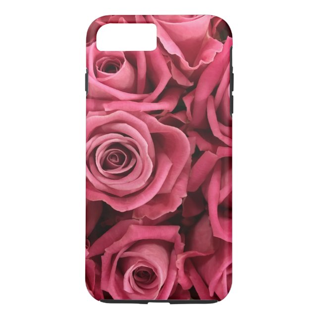 Personalized Customize Pink Roses Case-Mate iPhone Case (Back)