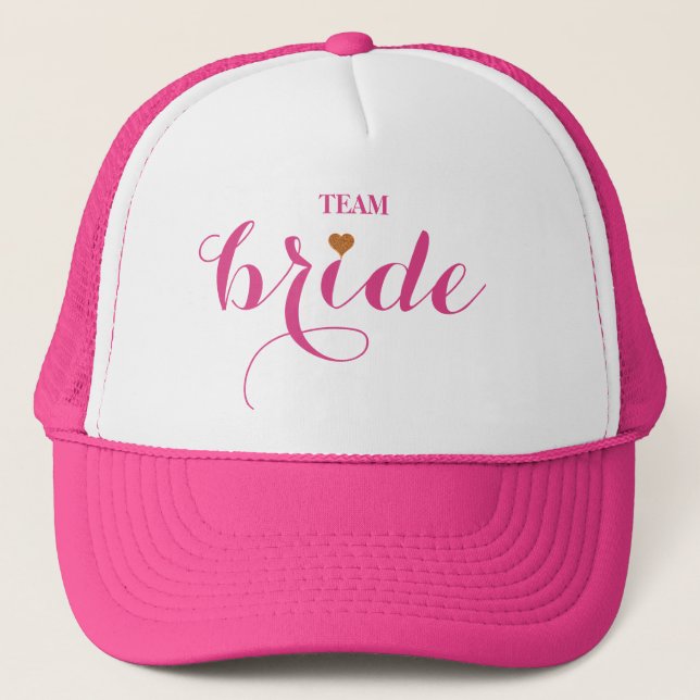 Personalized Customize Team Bride Trucker Hat (Front)