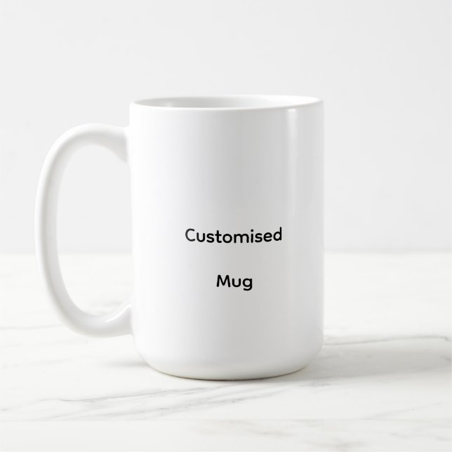 Personalized Customized Classic Mug, 15 oz Coffee Mug (Left)