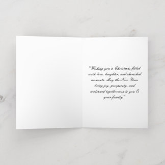 Personalized Customized Family Christmas Greetings Foil Holiday Card