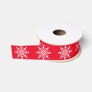 Personalized Customized Merry Christmas Grosgrain Ribbon