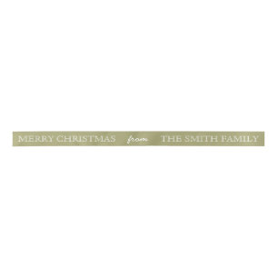 Personalized Customized Merry Christmas Grosgrain  Satin Ribbon