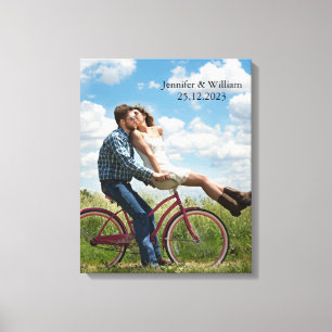 Personalized Customized Wedding Photo Canvas Print