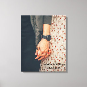 Personalized Customized Wedding Photo Canvas Print