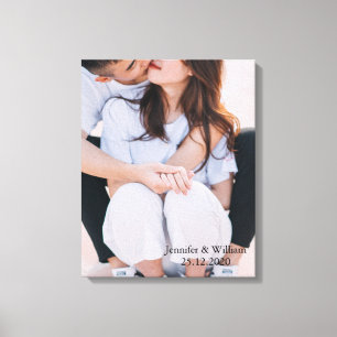 Personalized Customized Wedding Photo Canvas Print