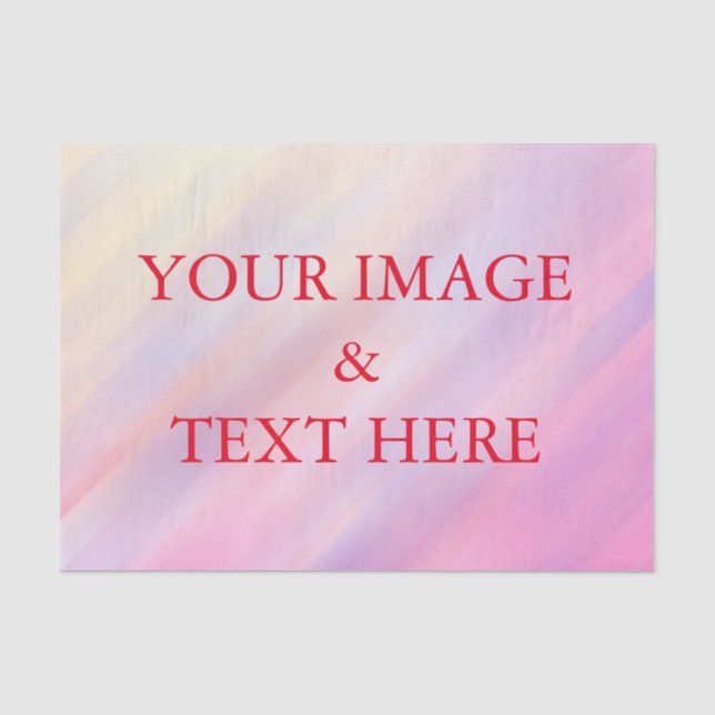 Personalized Customized Your Own Photo Tissue Pape Paper (Front)