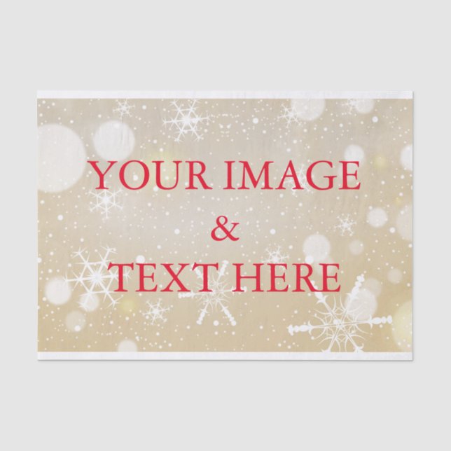 Personalized Customized Your Own Photo Tissue Pape Paper (Front)